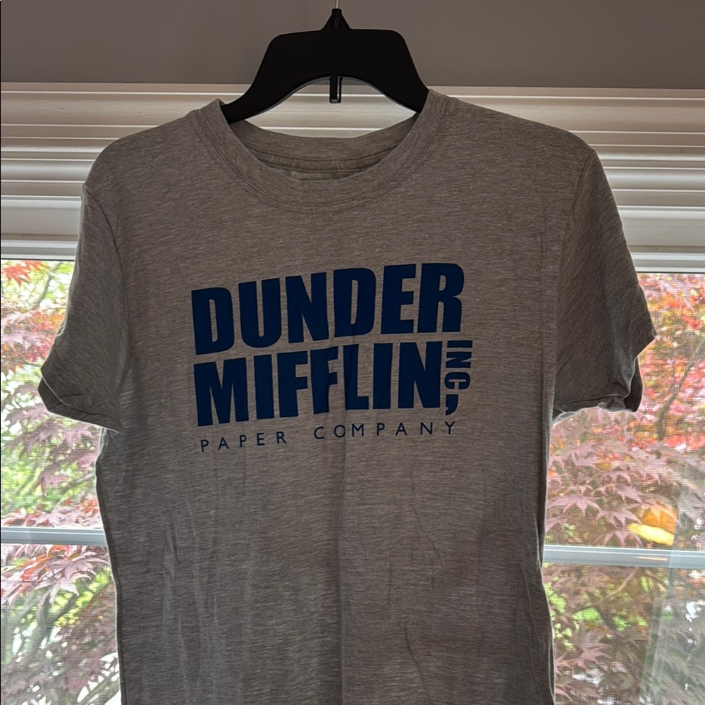 Ripple Junction Gray and Blue Dunder Mifflin Short Sleeve Tee